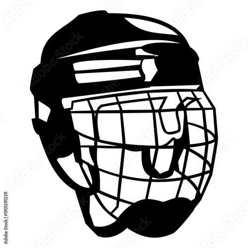 Photography Ice hockey helmet high contrast