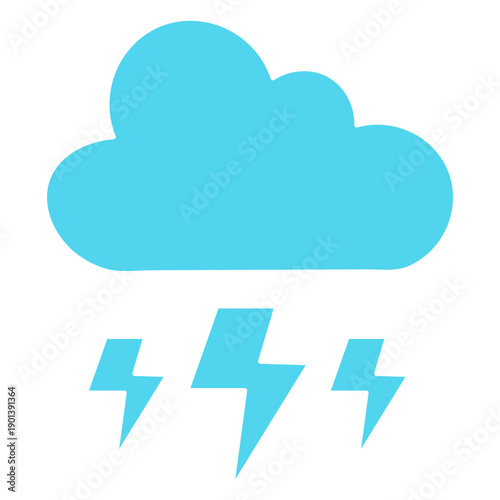 Storm cloud lightning bolts
