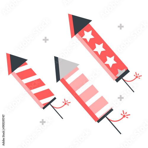 Fireworks 4th july flat