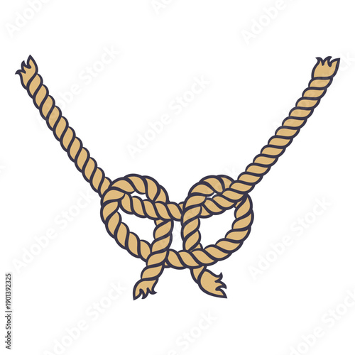 Two ropes knot color stroke