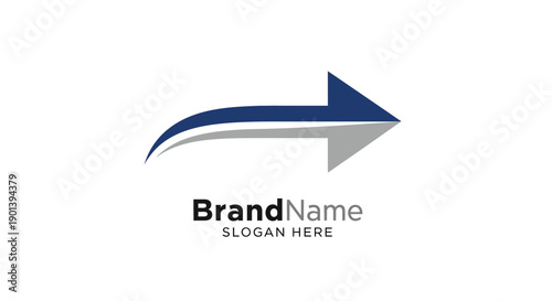 Free Download Blue Arrow Logo Template Placeholder Design. - GFXLoad