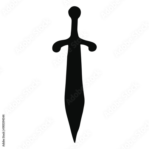 Wide straight dagger silhouette