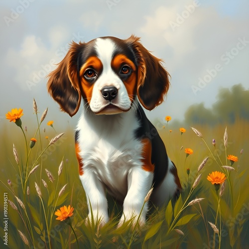 dog in a field