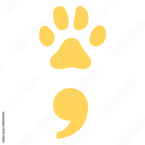 Paw semicolon flat
