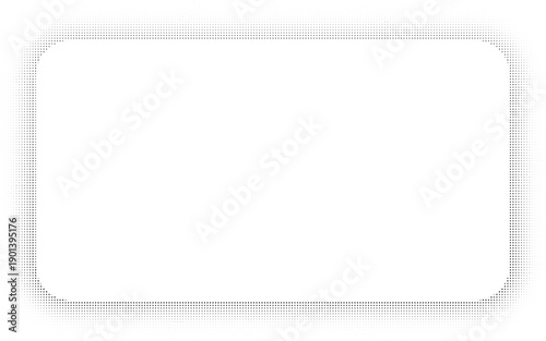 Halftone rectangle frame with rounded corners