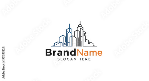 City Skyline Logo Template with Slogan.
