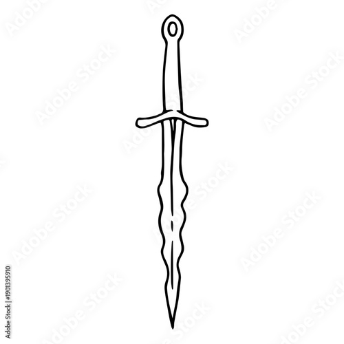 Double curved blade sword stroke