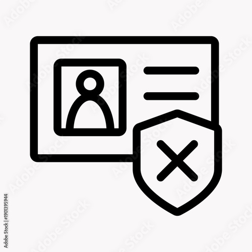 Verification Failed Rounded Outline Icon