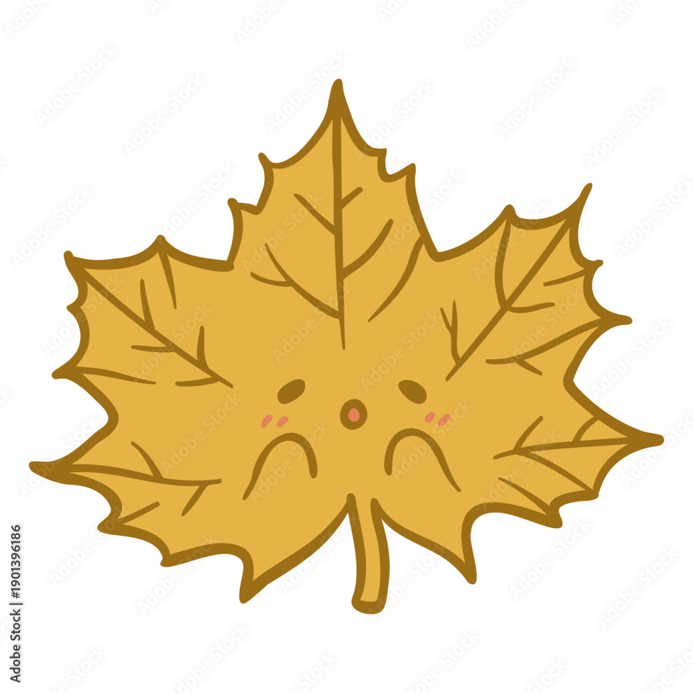 Naklejka premium Leaves cute