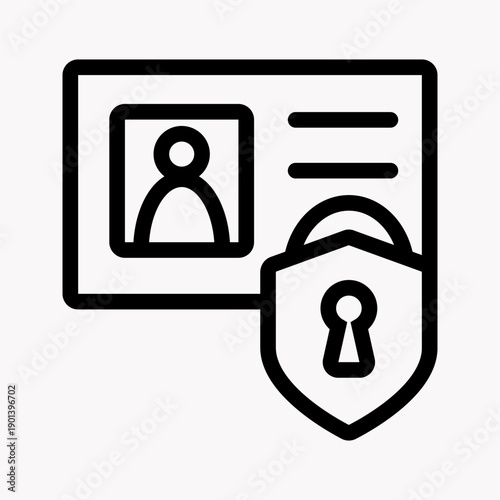 Data Protection Client Rounded Outline Security Icon