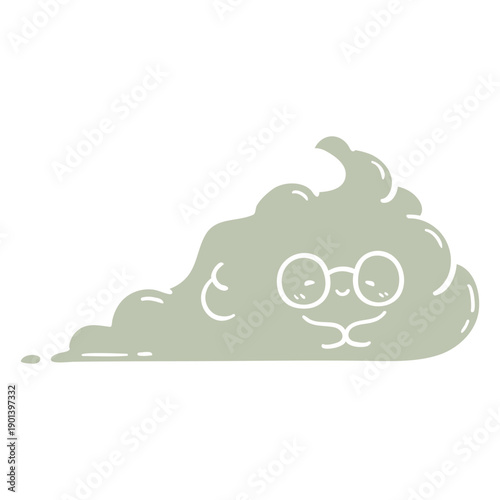 Cloud character cut out