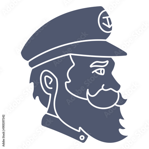 Ship's captain profile cut out