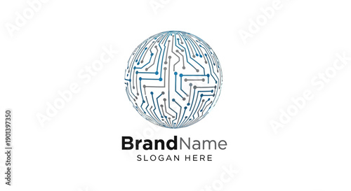 Maze Logo Design Template with Brand Name.