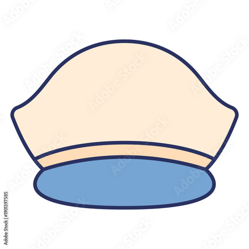 Captain hat color stroke element