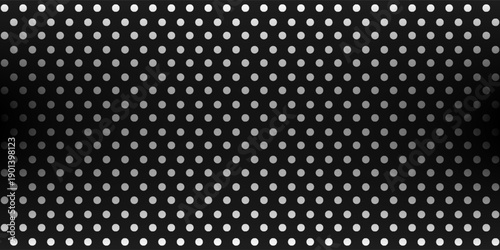 Black and white seamless polka dot pattern vector