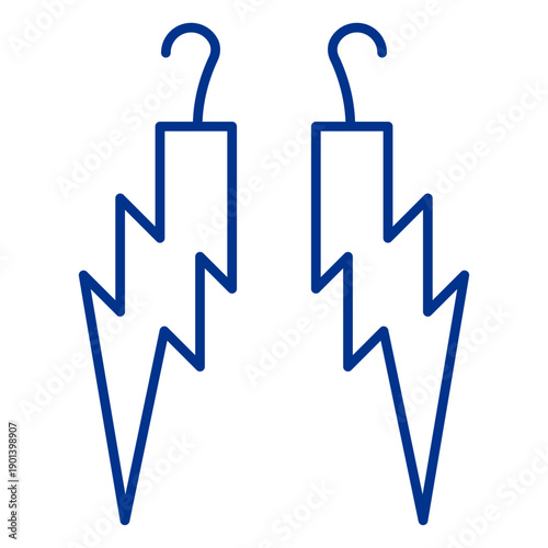 Thunder earrings stroke