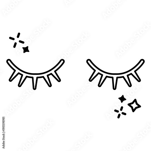 Eyelash extensions stroke