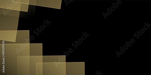 Abstract background with luxurious and elegant gold gradient geometric shapes. Shiny overlapping square design. Vector illustration. VOL. 2