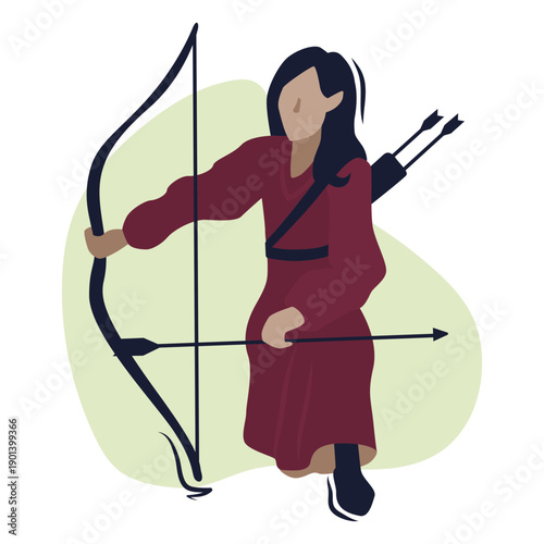 Medieval girl archer