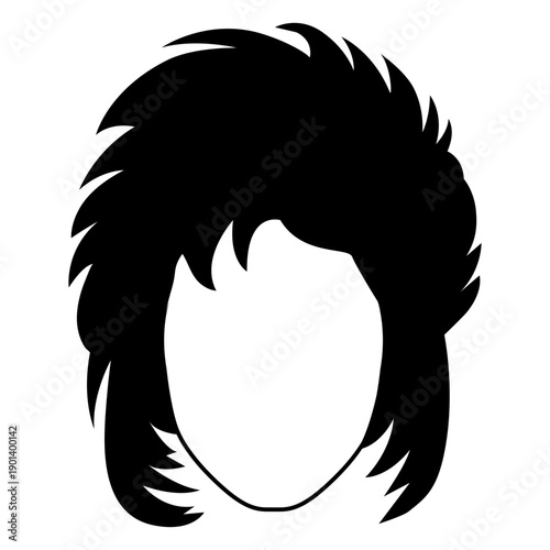 80's female look filled stroke