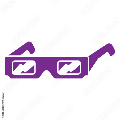 3D movie glasses cut out