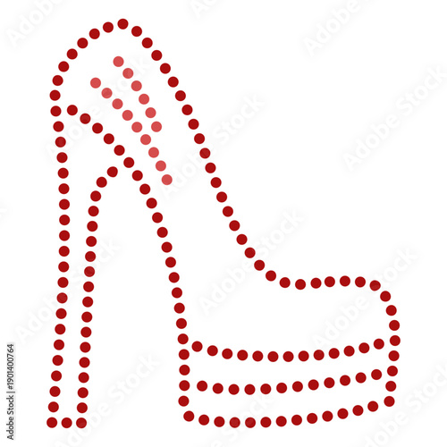 High heels dots flat