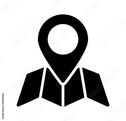 Location map pin icon vector illustration, navigation gps destination marker on transparent background