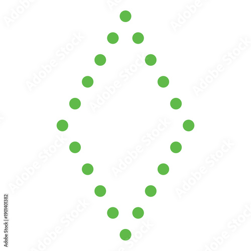 Dotted diamond shape flat