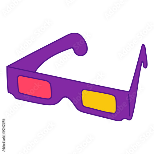 Cool 3D glasses color stroke