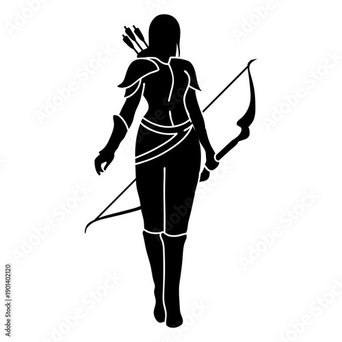 Woman archer warrior fantasy