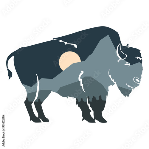 Ox animal mountain landscape