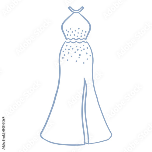 Sparkly dress stroke