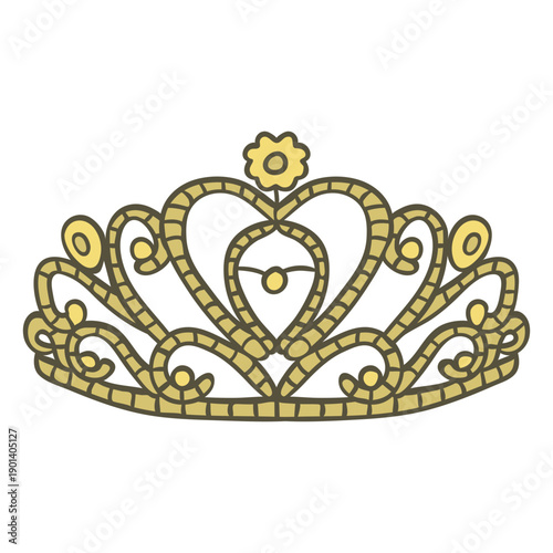 Prom crown color stroke