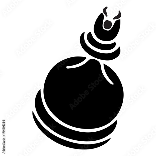 Bishop chess piece cut out from above