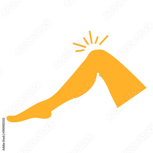 Knee and leg cut out element