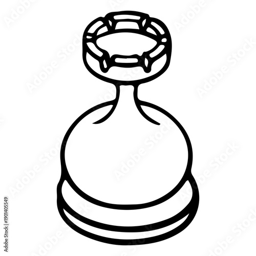 Simple rook chess piece stroke