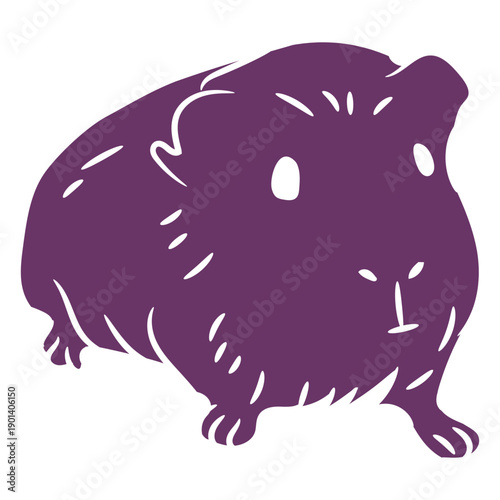 Cute guinea pig animal cut out