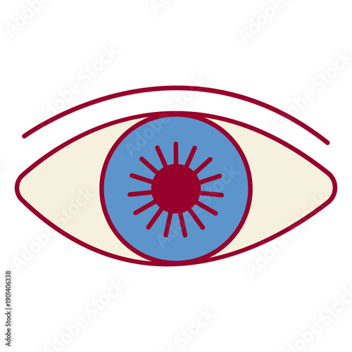 Human eye color stroke