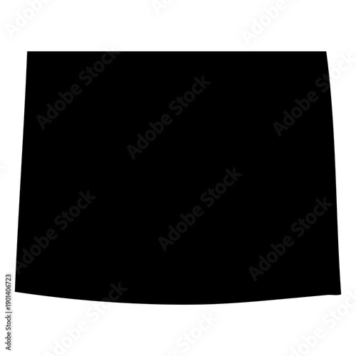 Tableau sur toile Wyoming usa map silhouette