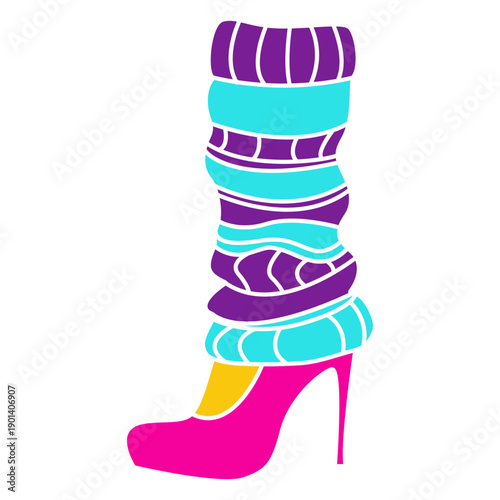 Pink high heels cut out