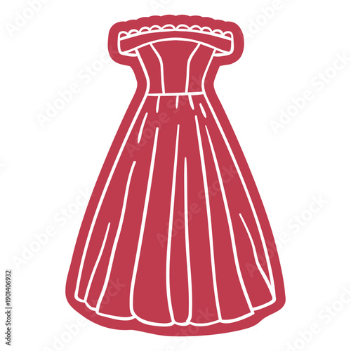 Bridesmaid dress cut out