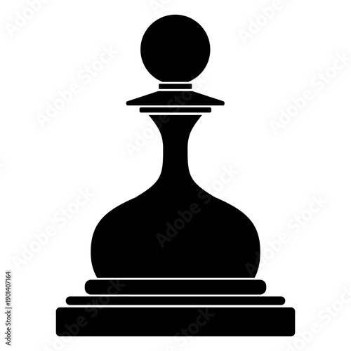 Pawn chess piece cut out