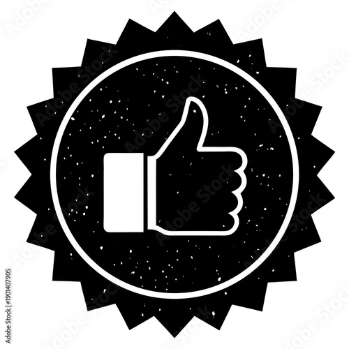 Simple thumbs up icon suitable for like buttons mobile applications and website user interfaces.