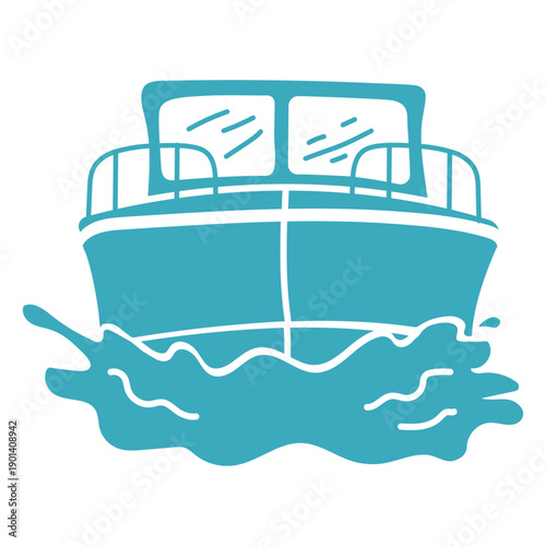 Boat cut out front view