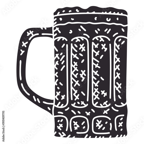 Detailed beer chop cutout