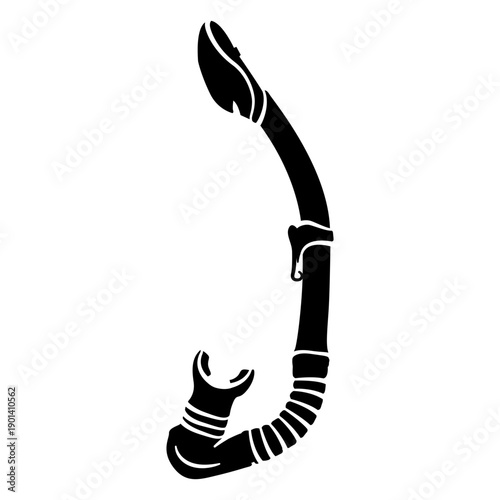 Snorkel diving gear black cutout