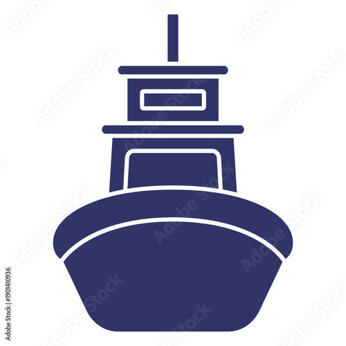 Transport launch boat silhouette