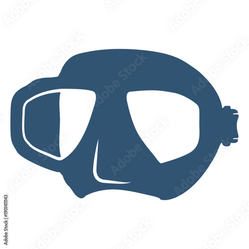 Scuba diving mask cutout