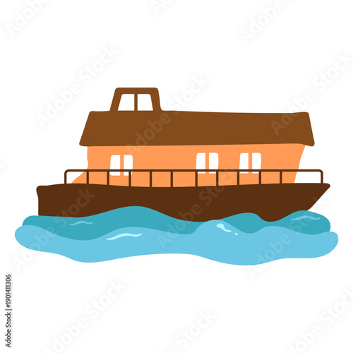 House boat flat navigating