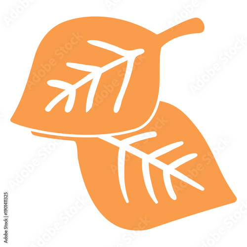 Leaves cut out orange